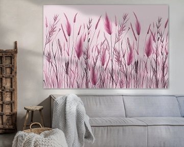 Scandinavisch pampagras in meditatieve kleuren van Mad Dog Art