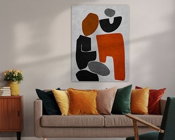 Organische abstracte kunst - aardse tinten