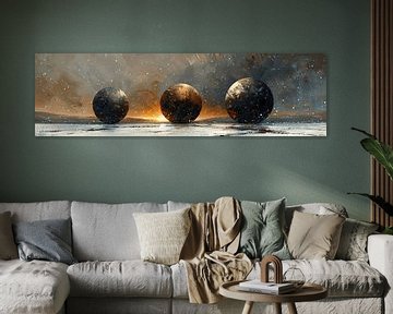 Abstract Winterlandschap van Kunst Kriebels