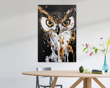 Moderne uil met gouden details van Imperial Art House