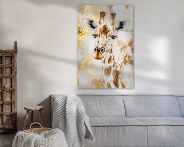 Moderne giraffe met goudaccenten van Imperial Art House