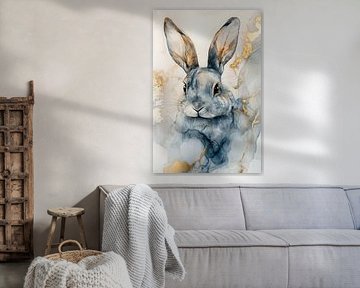 Rabbit with gold details