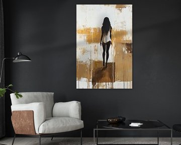 Silhouet van een vrouw met verf van Imperial Art House
