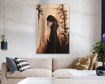 Silhouet vrouw in natuurlijke omgeving van Imperial Art House
