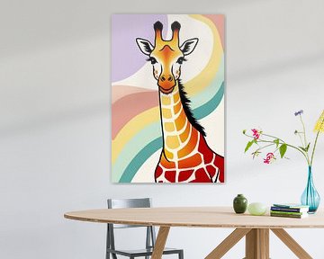 Kleurrijke moderne giraffe kunst van Imperial Art House