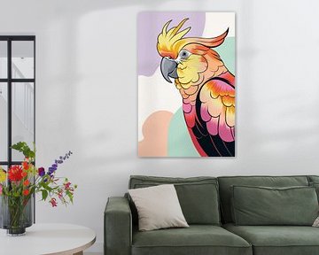 Kleurrijke kaketoe in moderne stijl van Imperial Art House