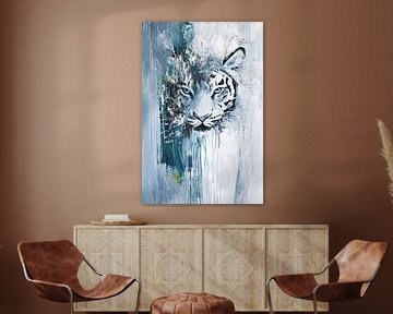 Abstrakte kraftvolle Tigerkunst von Imperial Art House