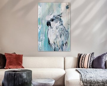 Abstract kaketoe schilderij op canvas van Imperial Art House