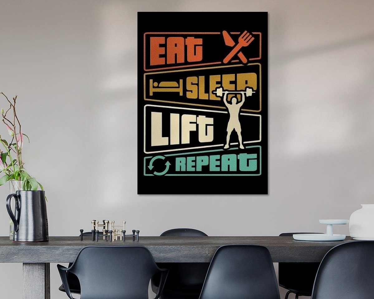 Voorbeeld van het werk in een kamer