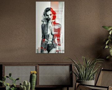 Sensuele vrouw in blazer