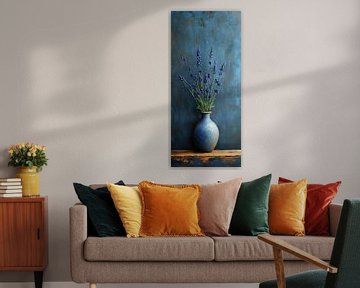 Modern Blauw Stilleven van Kunst Kriebels