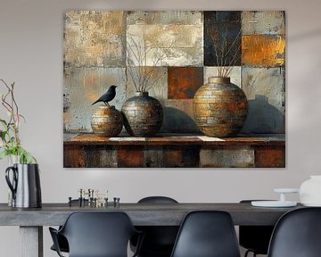 Abstract Stilleven met Vogel van Kunst Kriebels