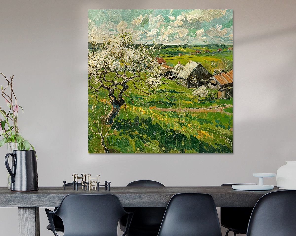 Voorbeeld van het werk in een kamer