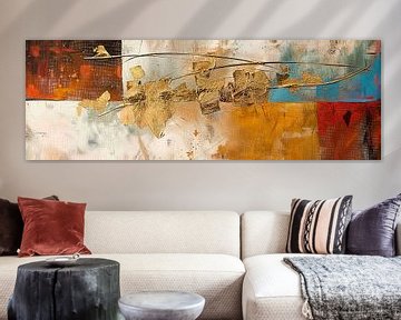 Abstract Bladschilderij van Kunst Kriebels