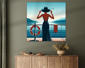 kijkend over het water