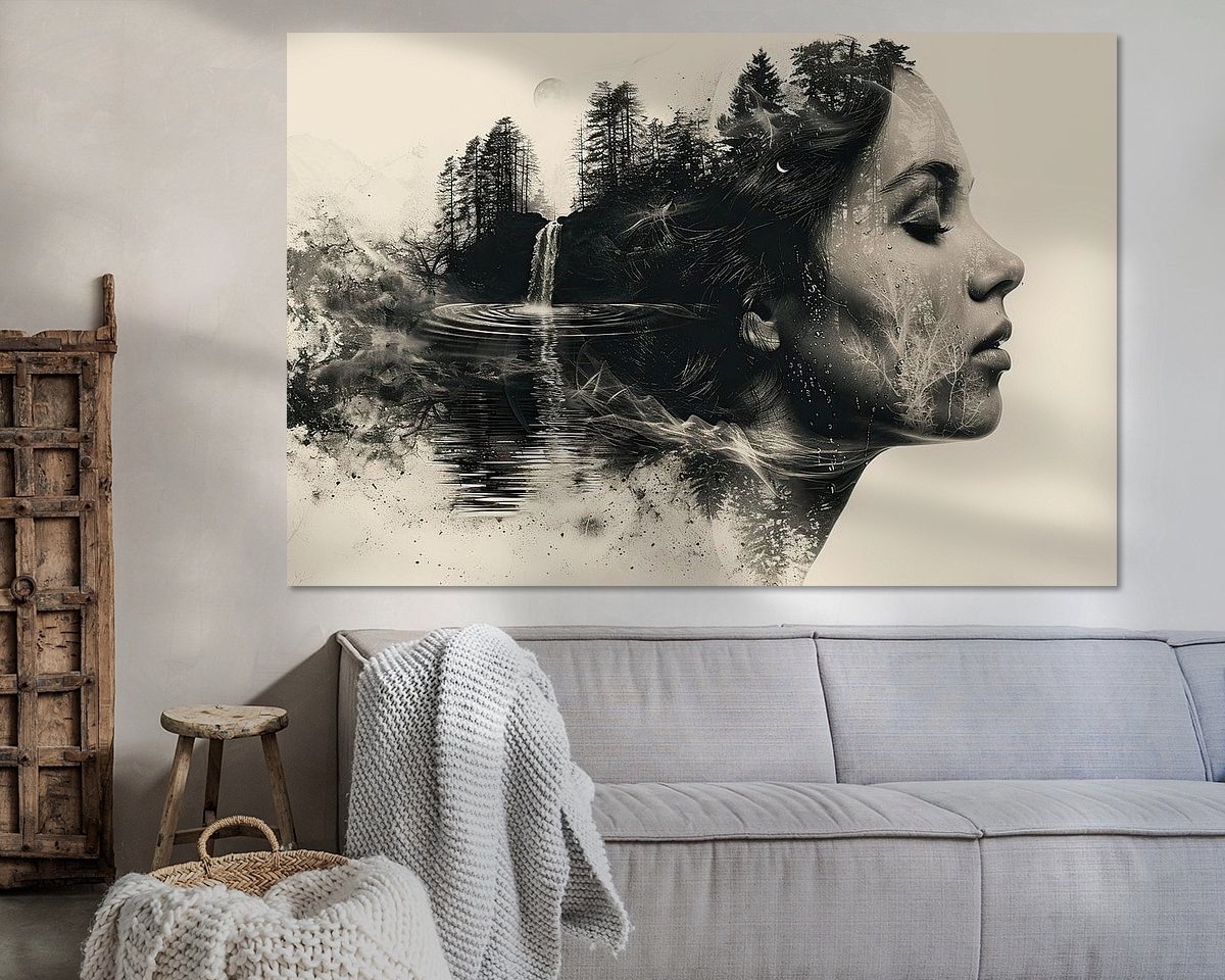 Voorbeeld van het werk in een kamer