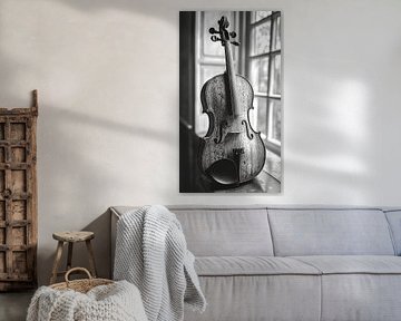 Musical instrument in black and white by Gelissen Artworks