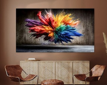Explosion de couleurs sur Klaus Tesching - Art-AI