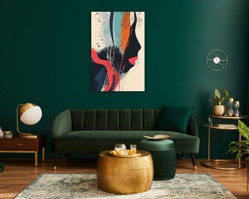 Abstract Portret van een Vrouw in Verf van Imperial Art House