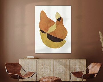 Organische abstracte kunst - aardse tinten