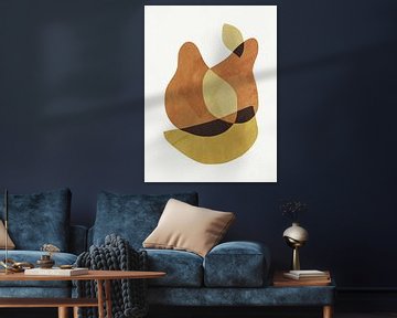 Organische abstracte kunst - aardse tinten