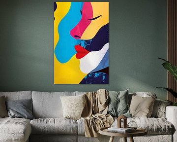 Abstract  met twee gezichten van Imperial Art House