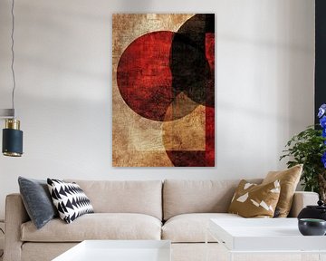 Abstract  met rode cirkel van Imperial Art House