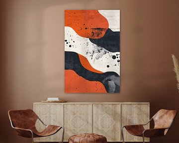 Abstract  met oranje en zwart van Imperial Art House