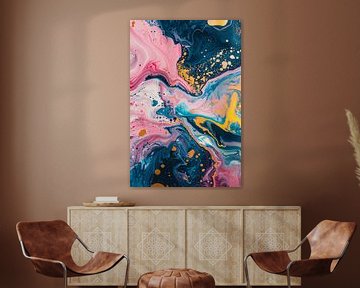 Abstract Explosie van Kleuren op Canvas van Imperial Art House