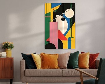 Abstract compositie met primaire kleuren van Imperial Art House