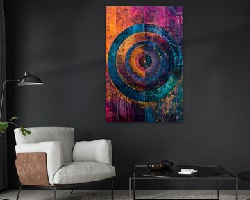 Cercle abstrait coloré sur Imperial Art House