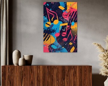 Abstract Music Explosion in Colour by Imperial Art House