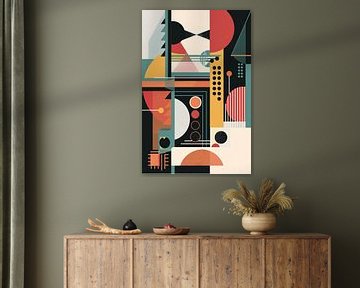 Abstract compositie met primaire kleuren van Imperial Art House