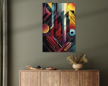 Abstract Ace of spades in geometric shapes by Imperial Art House