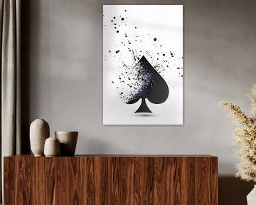 Abstract Schoppen Aas in Zwart-Witte Explosie van Imperial Art House