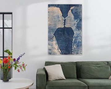 Abstract portret van twee gezichten van Imperial Art House