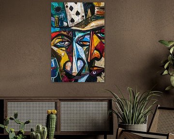 Abstract Portret Kaartspeler van Imperial Art House