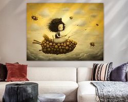 Voorbeeld van het werk in een kamer