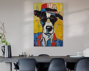 Pop Art Hond met Zonnebril en Hoed van Imperial Art House