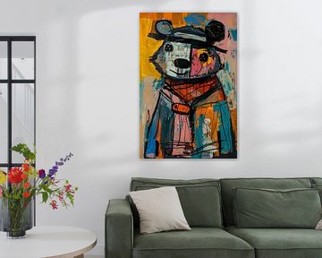 Abstract  van een Kleurrijk Beer van Imperial Art House
