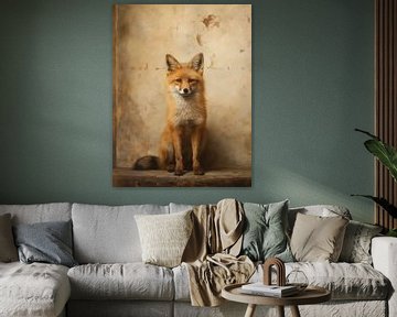 Fox in Vintage Setting by Emil Husstege