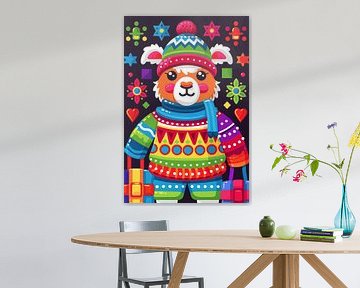 Kleurrijk Lama met Cadeautjes van Imperial Art House