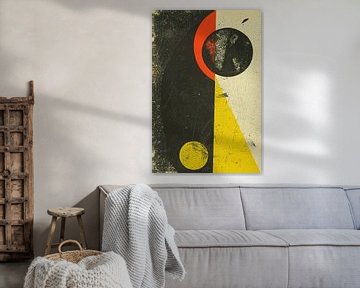 Abstract Planeet en Sterren in Primaire Kleuren van Imperial Art House