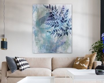 Japandi Wintervarenblad Abstractie van Mad Dog Art