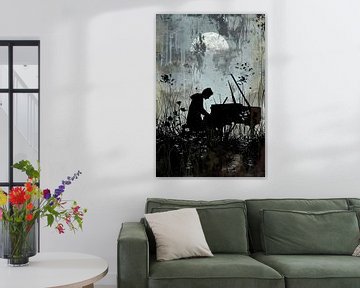 Piano banksy stijl van Imperial Art House