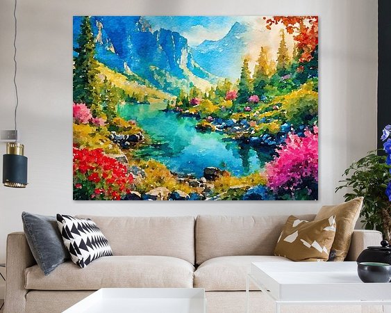 Example of the artwork in a room