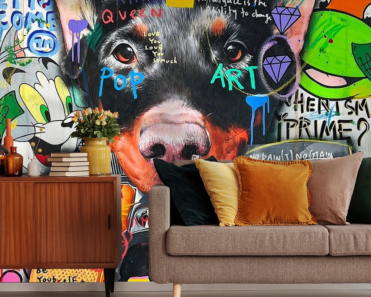 Voorbeeld van het werk in een kamer
