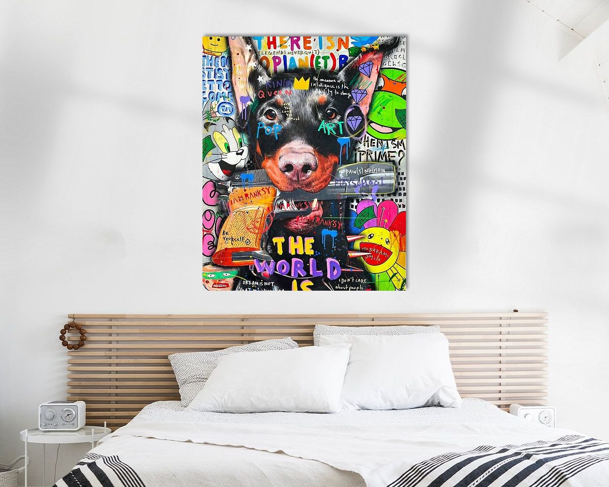 Voorbeeld van het werk in een kamer