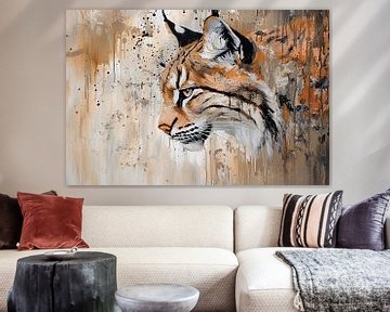 Expressive lynx on canvas by Art & Soul Creations