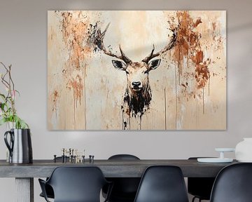 Abstract hert met gewei van Art & Soul Creations